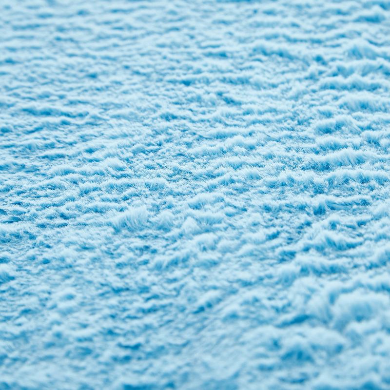 Faux Fur Rolling Computer Task Chair Blue - Urban Shop