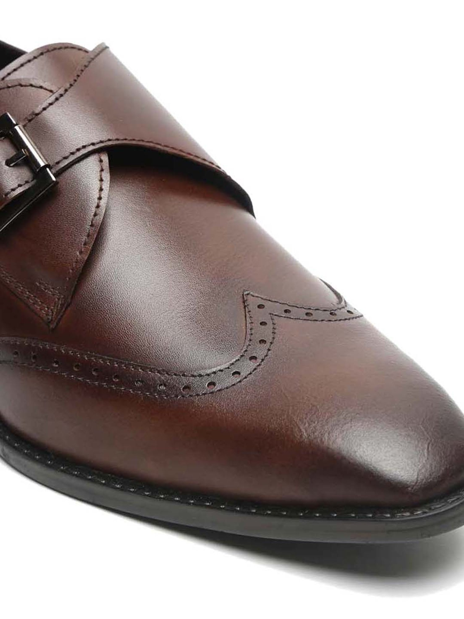 Teakwood Leathers Men's Brown Monk Shoes