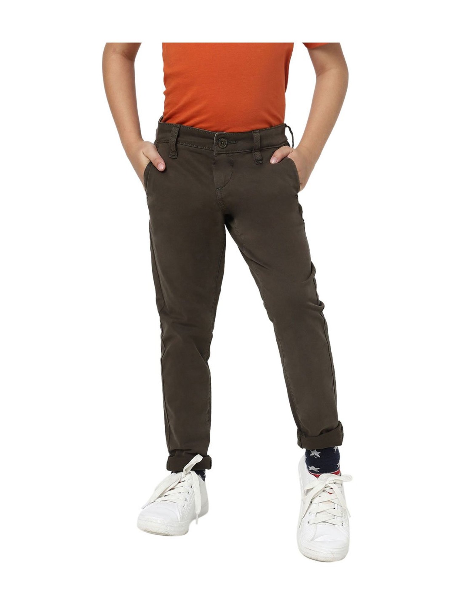 Jack & Jones Junior Olive Solid Trousers