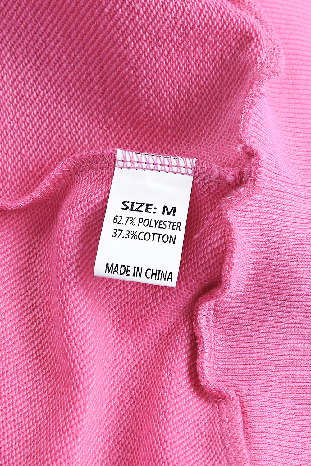 Pink Sequins Candy Cane Round Neck Sweatshirt