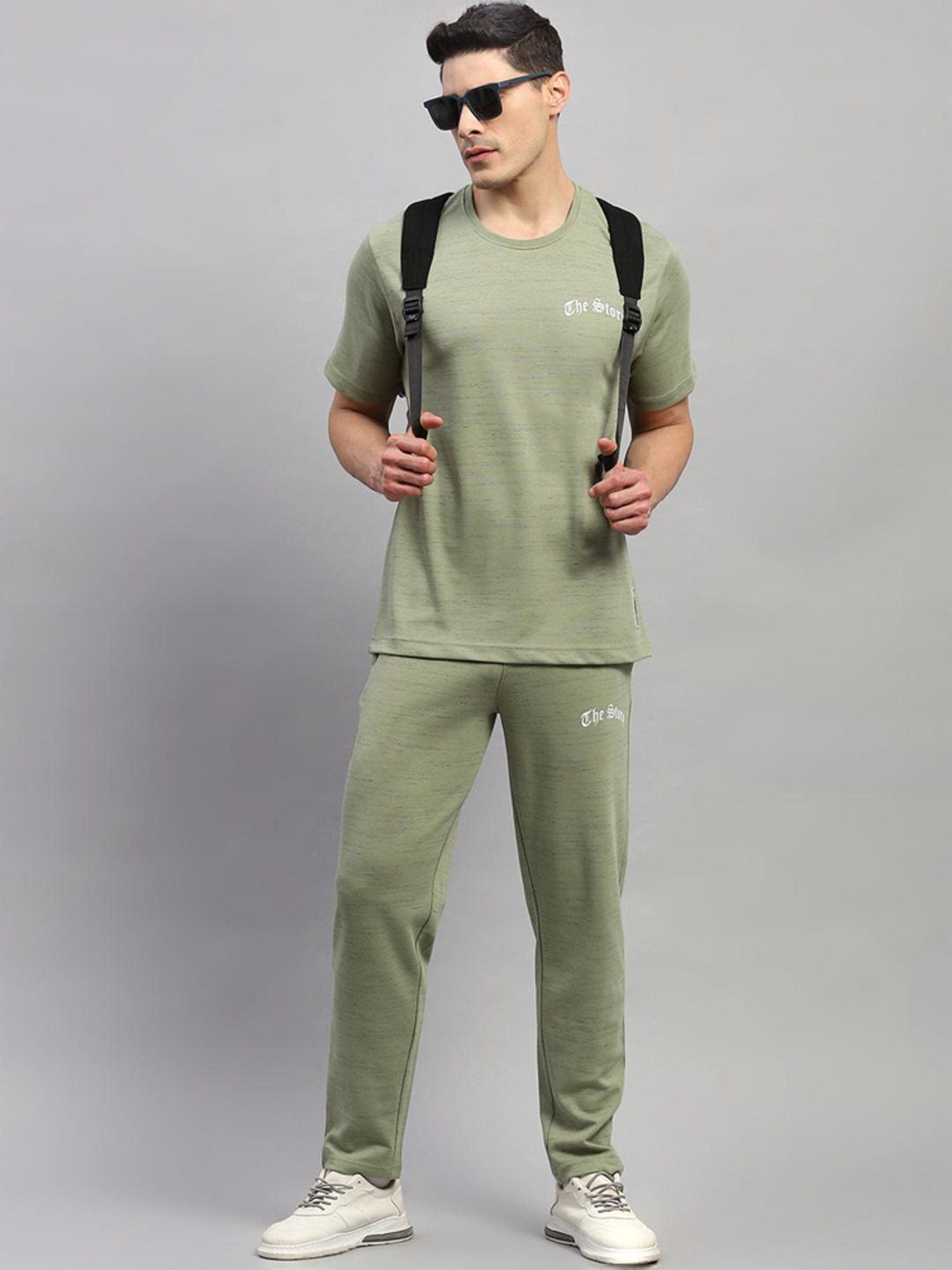 Rock.it Green Cotton Regular Fit Printed Co-Ord Set