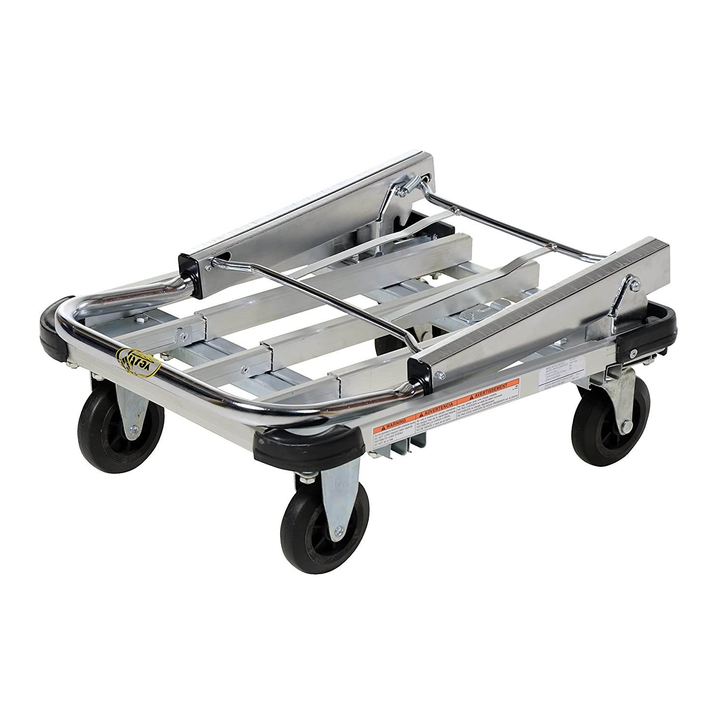 Vestil FAPT-1628 Aluminum Fold Up Platform Truck, 300 lbs Capacity, 28" Length x 16" Width, 6-1/2" Deck Height
