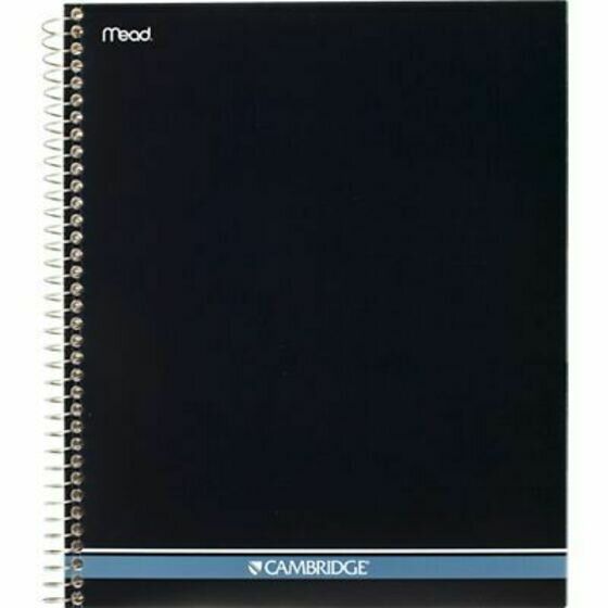 Cambridge Wirebound College Ruled Notebook 70 Sheets 8 12 x 11 Navy - Business