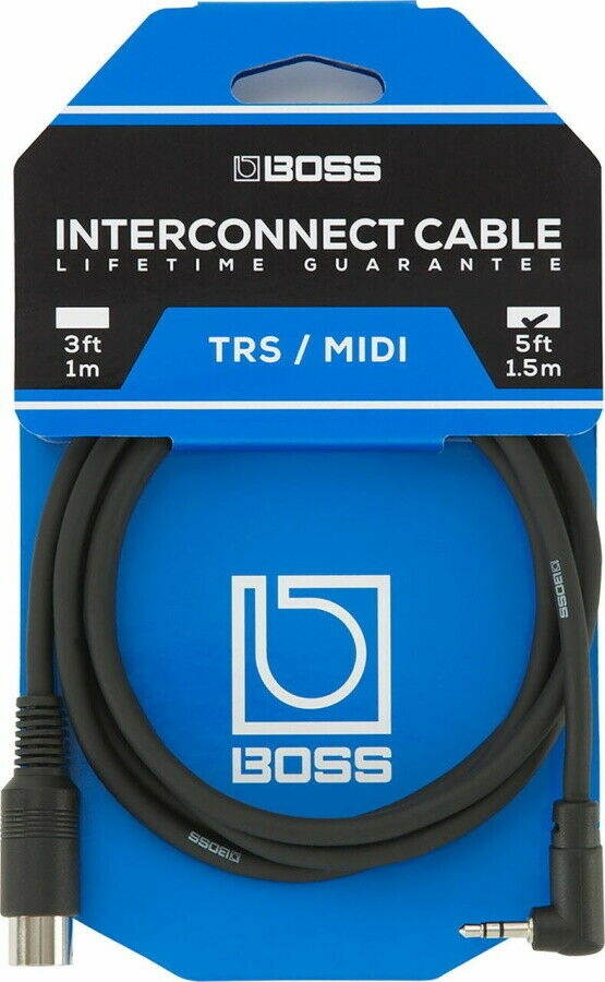 Boss TRS/MIDI Cable 5 foot TRS/MIDI Cable, New!