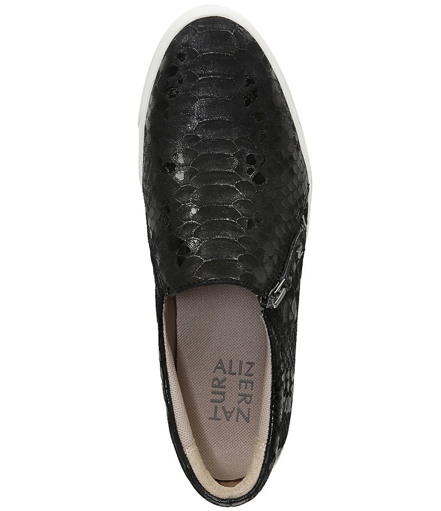 Naturalizer Hawthorn Snake Print Leather Zip Sneakers