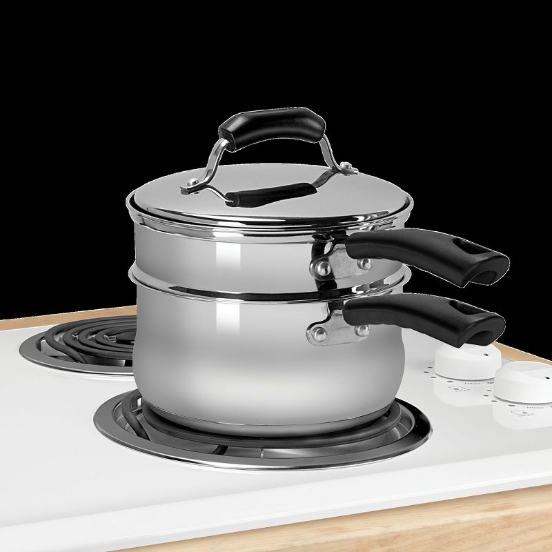 Range Kleen Double Boiler Steamer Insert Set - Silver (3 Quart)