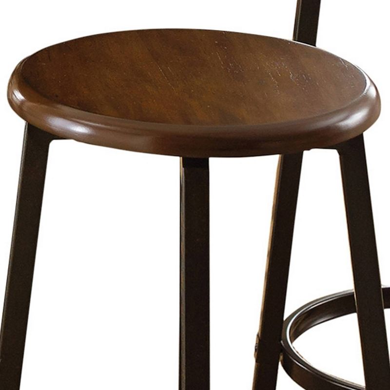 Set of 2 Reba Counter Stools Metal/Brown - Steve Silver Company