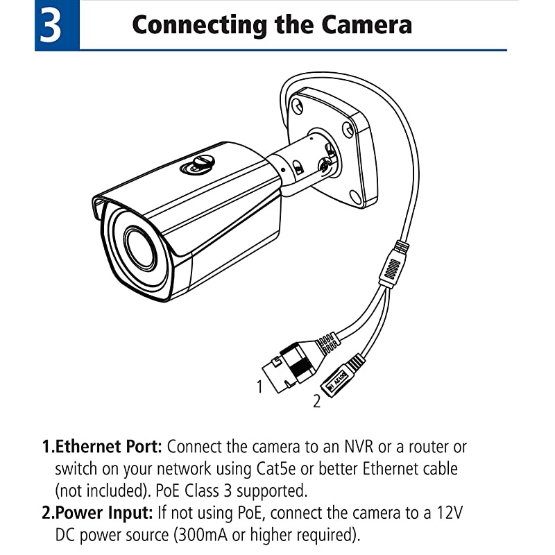 FLIR  N133BB Outdoor Fixed IP Security Bullet Camera 1MP HD IP Camera 36mm Lens 70ft Night Vision Works with Onvif Lorex Flir NVR White Camera Only