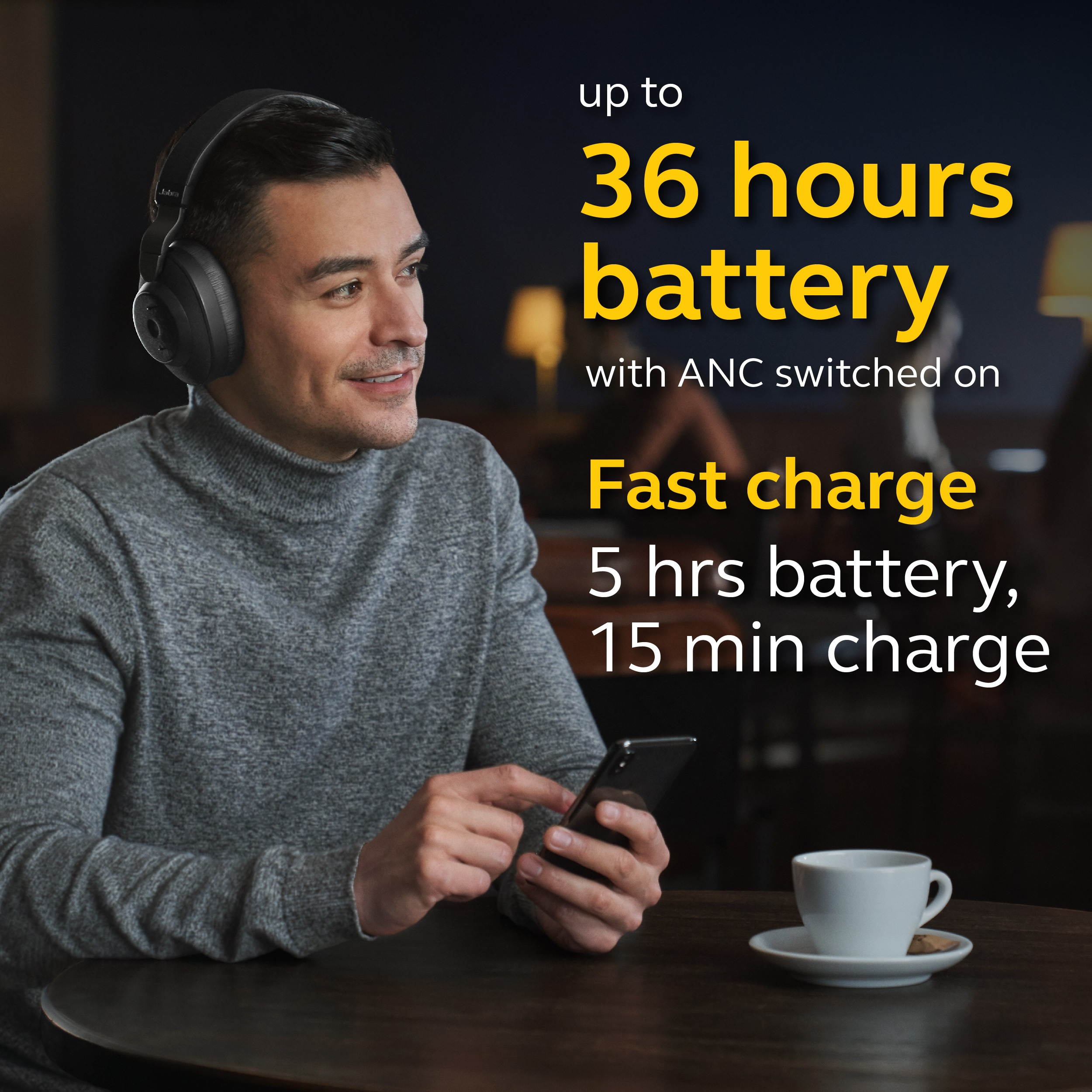 Jabra Elite 85h Wireless Stereo ANC Headphones Titanium Black