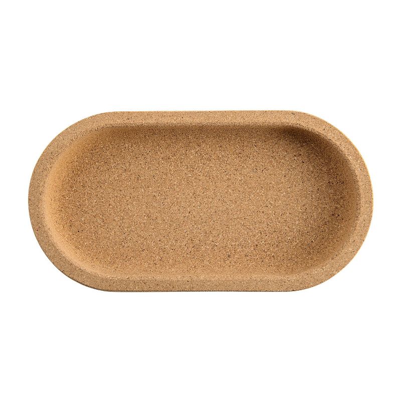 Canister with Cork Bathroom Tray Clear - Allure Home Creations
