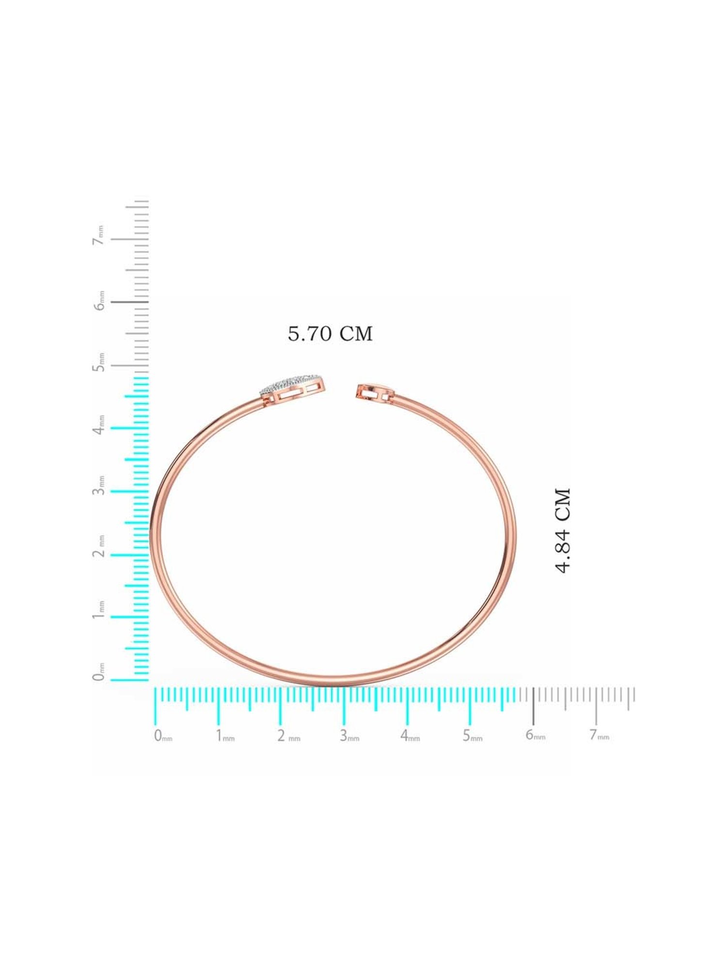 Joyalukkas 18k Rose Gold & Diamond LOVE Bracelet for Women