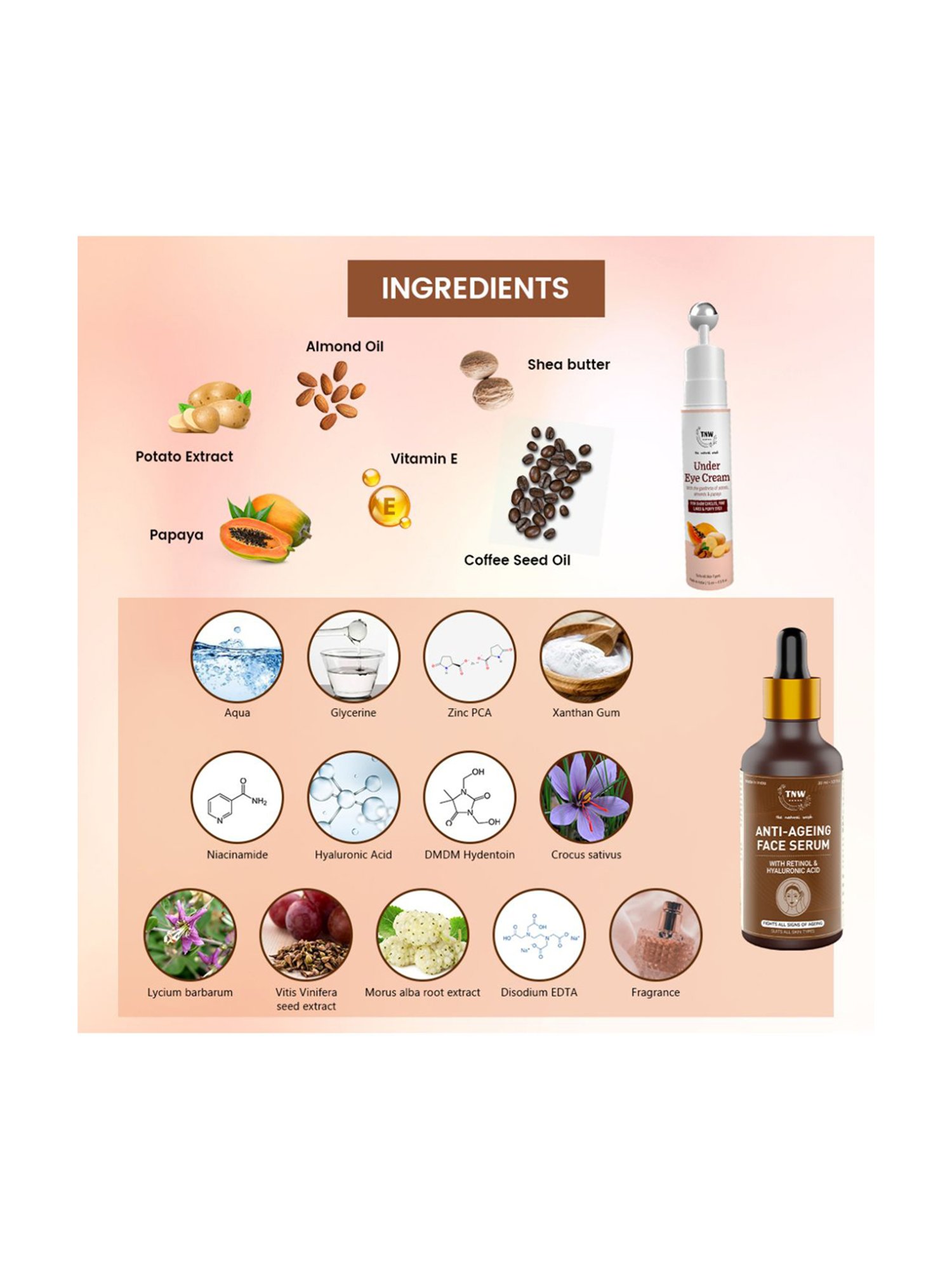 TNW-The Natural Wash Anti Ageing Serum & Under Eye Cream