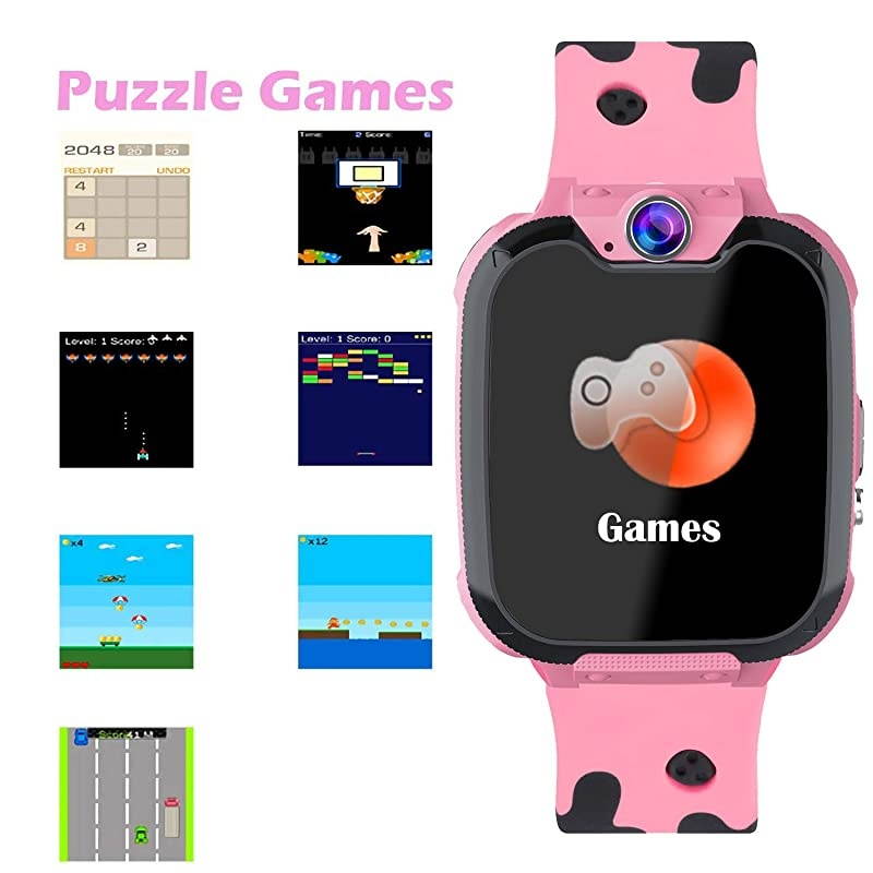 Smart Watch for Boys Girls HD Touch Screen Sports Smartwatch Phone with Call Camera Games Recorder Alarm Music Player for Children Teen Students