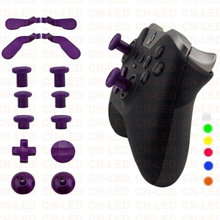 Metal Alloy Bumper Trigger Button Set for XBOX One Elite Controller with Open Tool - Purple