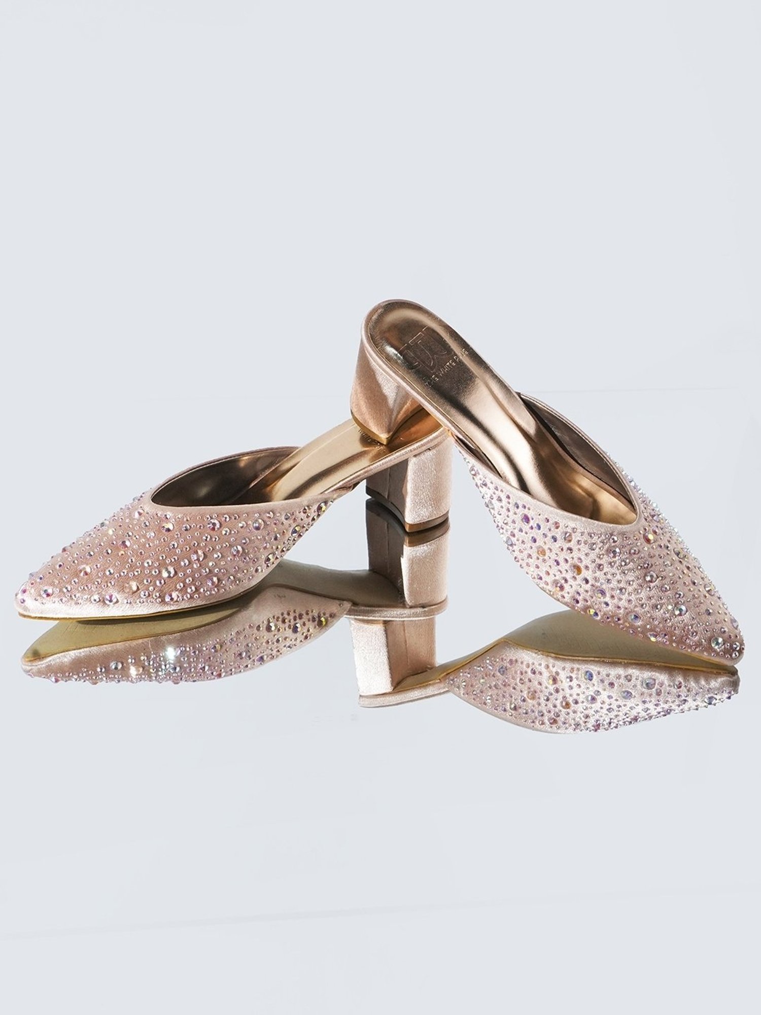 The White Pole Women's Peach Mule Shoes