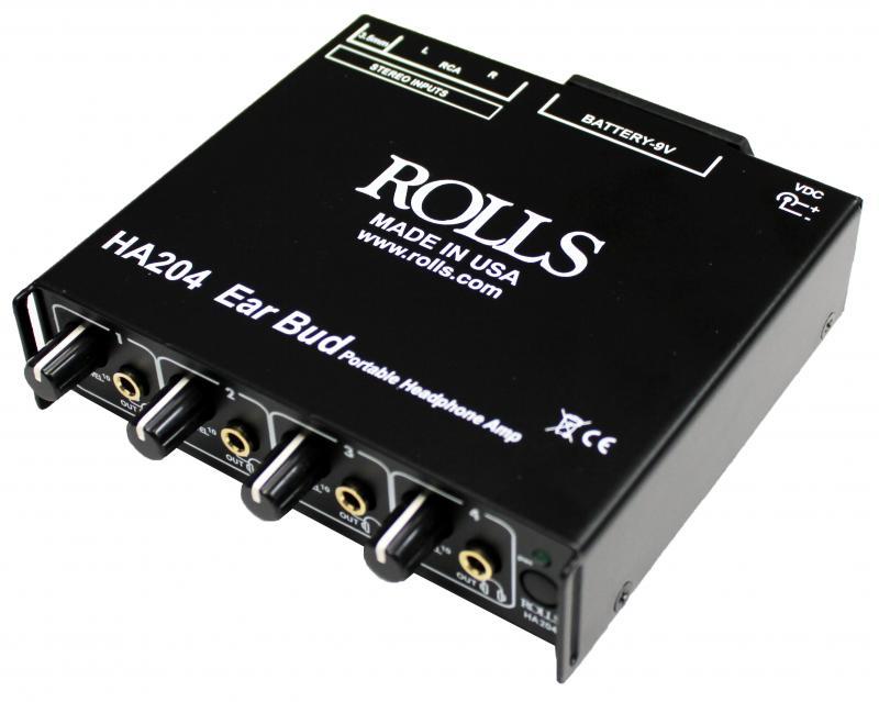 Rolls HA204p Portable 4-Channel Battery Operated Headphone Amplifier #HA204P