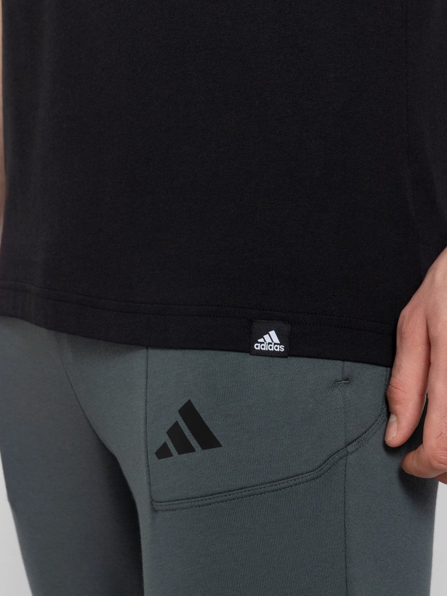 Adidas Black Regular Fit Printed Sports T-Shirt