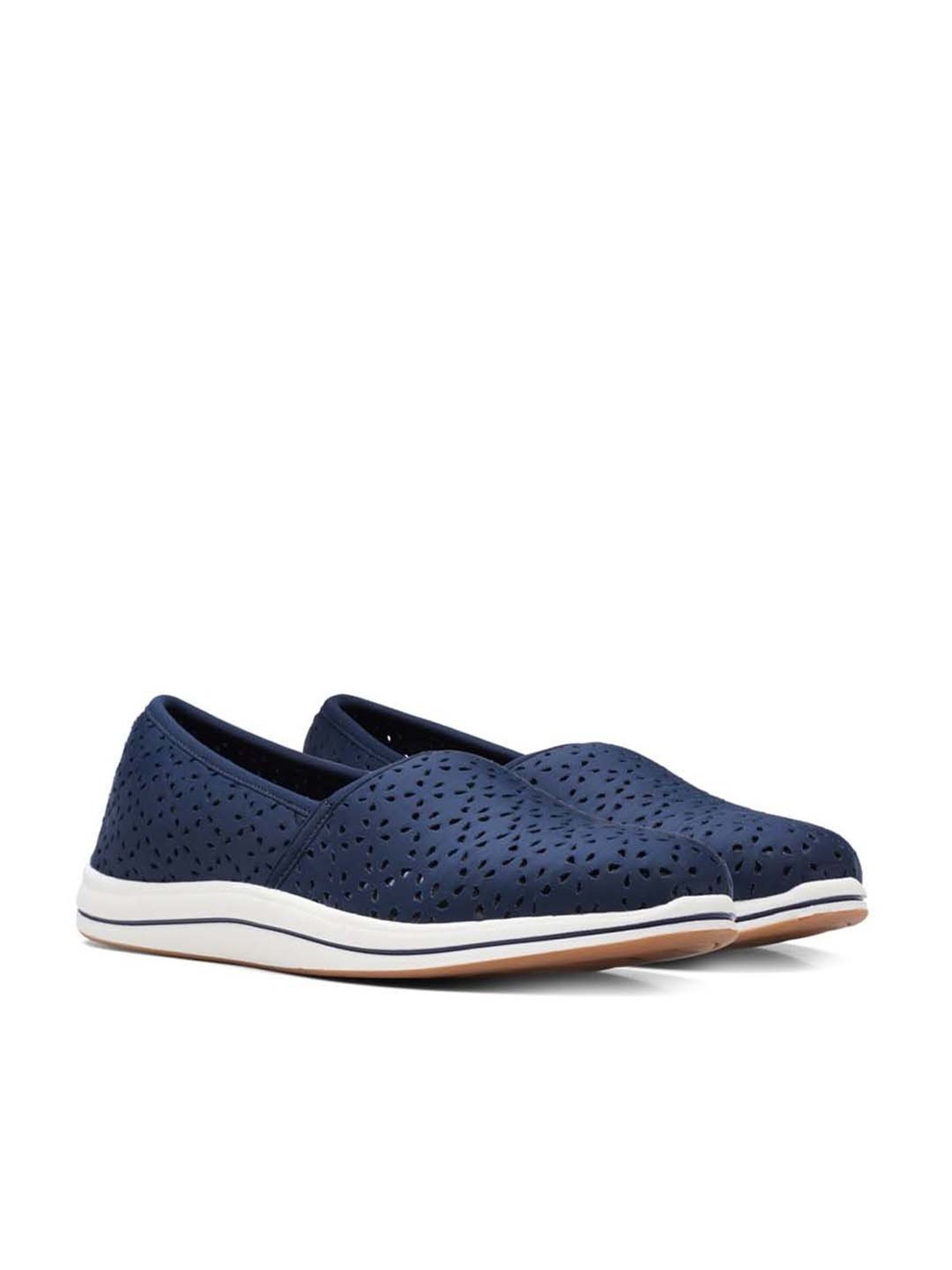 Clarks Women's Brinkley Emily Navy Flat Ballets