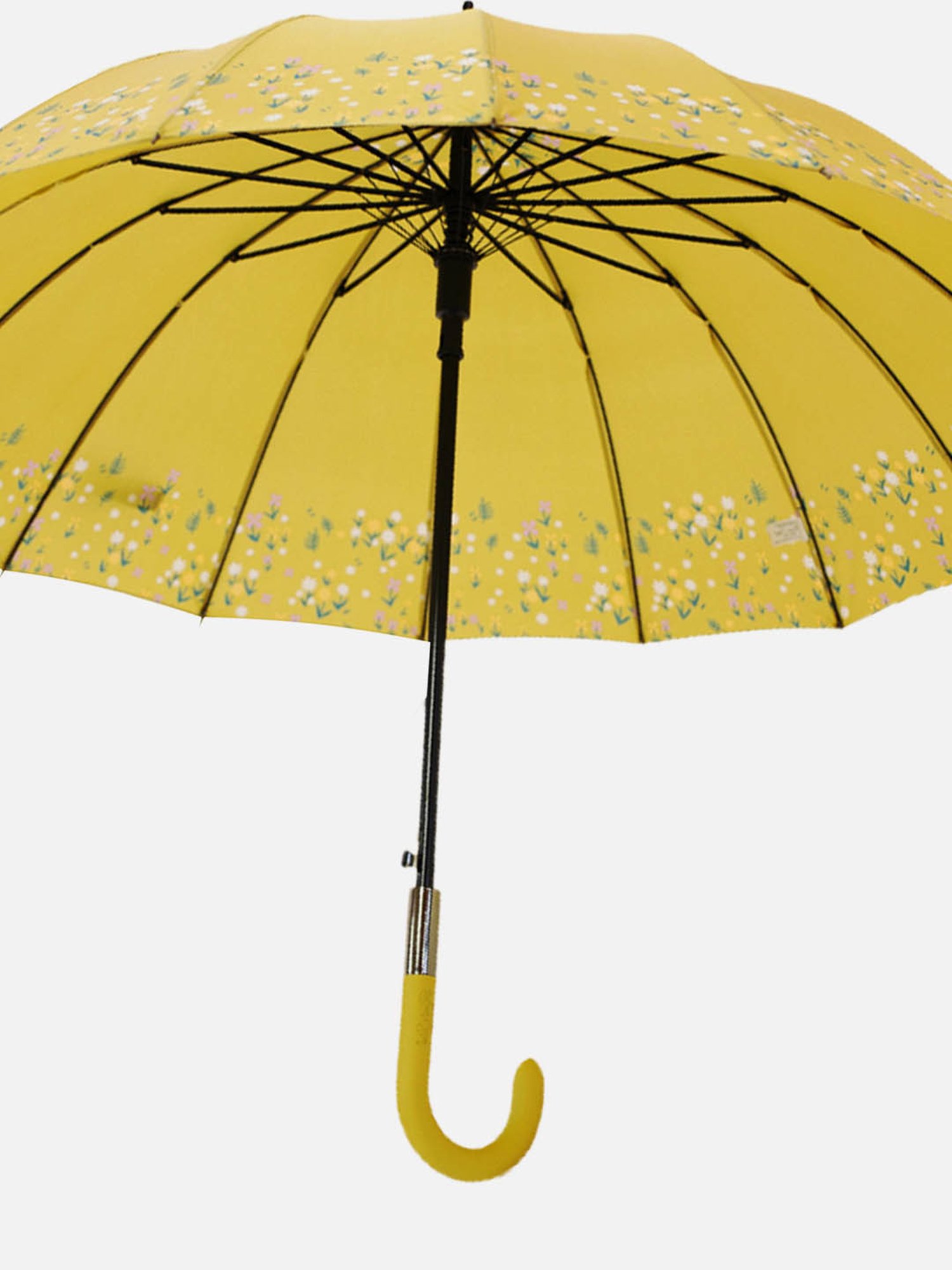 Little Surprise Box Yellow & Black Printed 2 Fold Umbrella