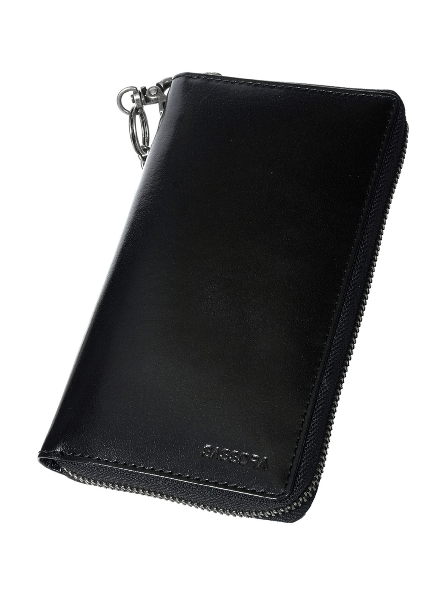 Sassora Aria Black Small Leather Travel Wallet for Women