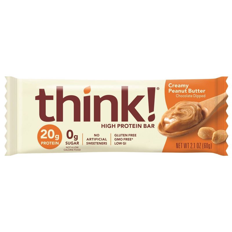 think! High Protein Creamy Peanut Butter Bars - 12ct