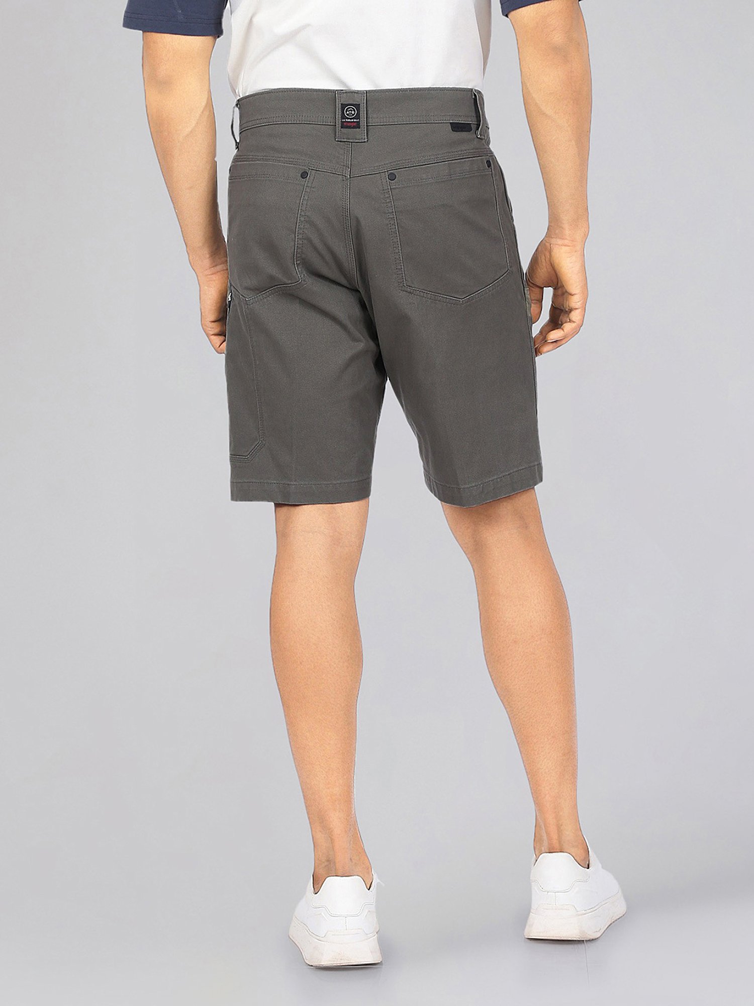 Wrangler Grey Regular Fit Solid Bermuda Shorts