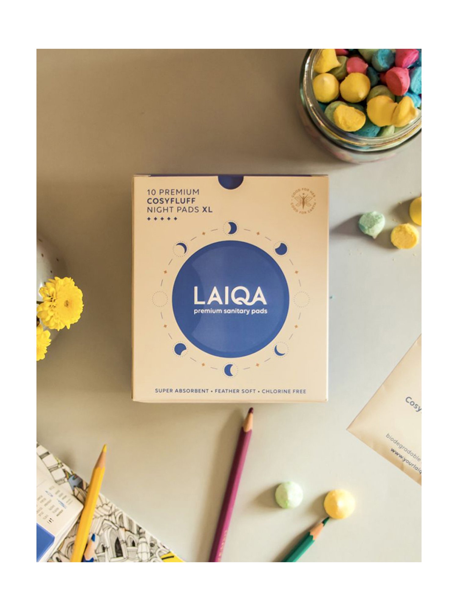 LAIQA Heavy Flow Xtra Large Night Pads - 10 Pads