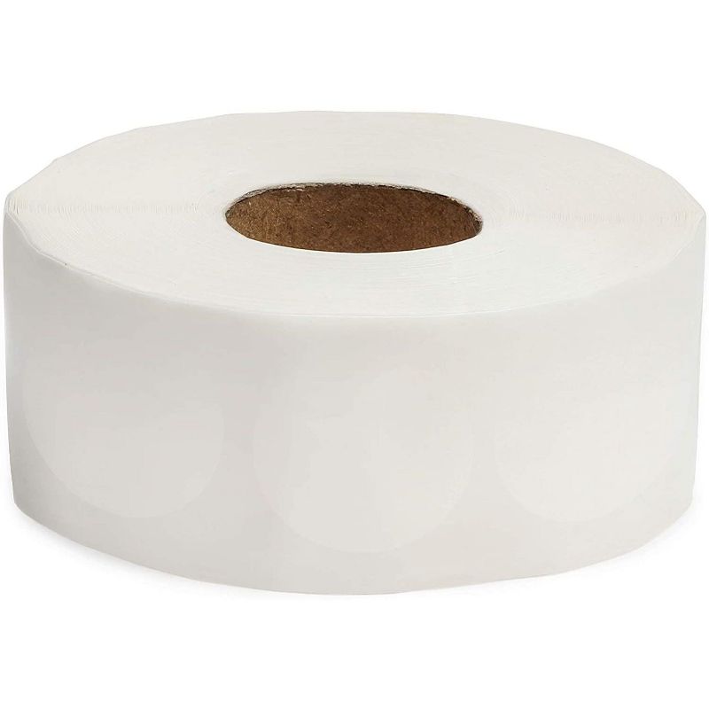 Stockroom Plus 1000-Pack Blank Clear Round 1-Inch Stickers Labels, Envelope Seals