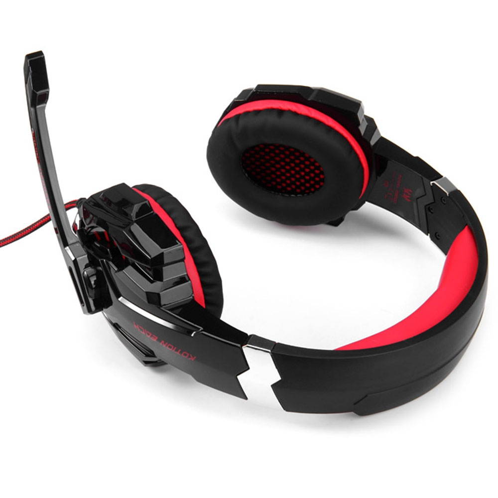 KOTION EACH G9000 Gaming Headphone 7.1 Surround USB Vibration Game Headset Headband Headphone with Mic LED Light for PC Gamer