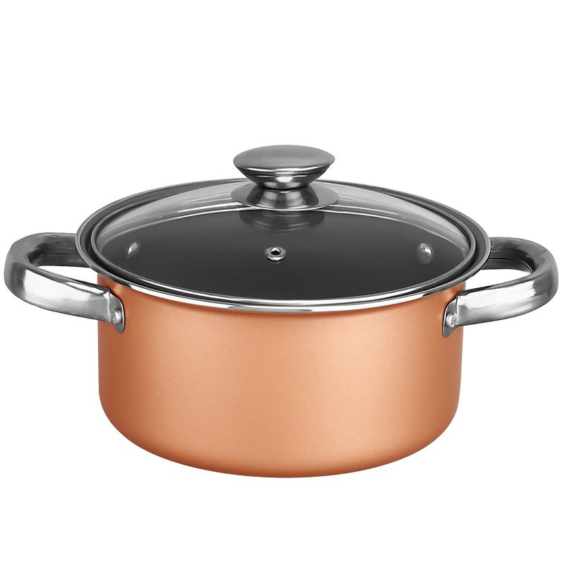 Brentwood 9 Piece Non Stick Cookware Set in Copper