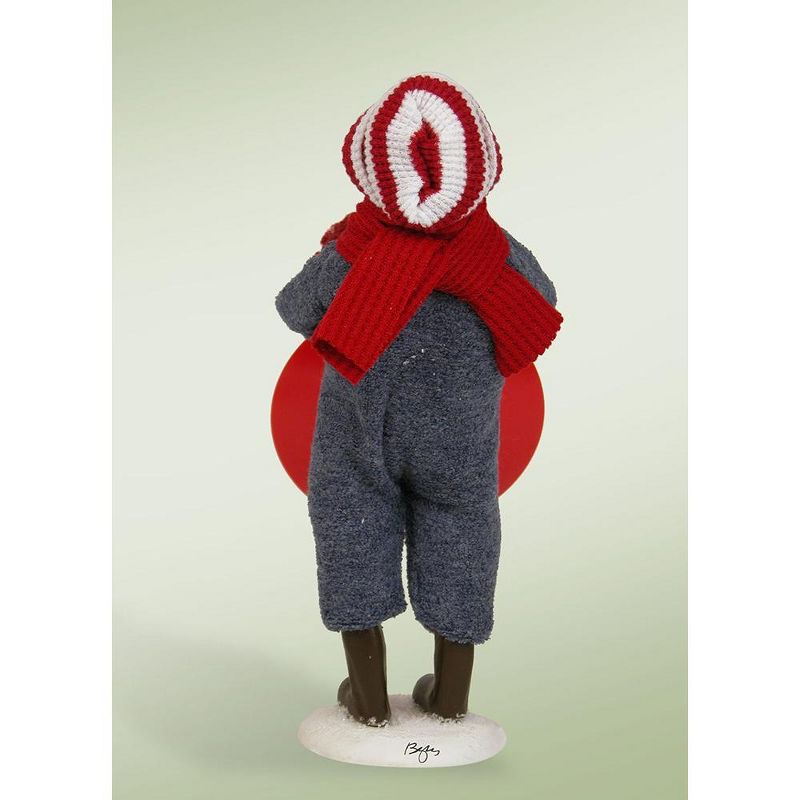 Byers Choice 9.5" Snow Day Boy with Saucer Sled Christmas Figure