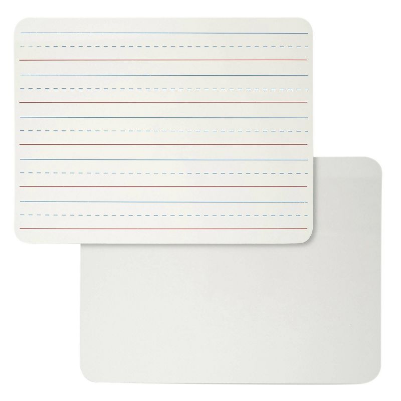 3pk Magnetic Dry Erase Boards 2-Sided Plain/Lined - Charles Leonard