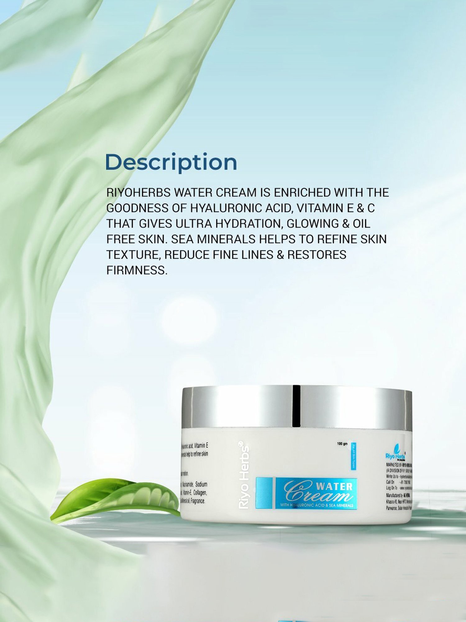 Riyo Herbs Water Cream - 100 gm