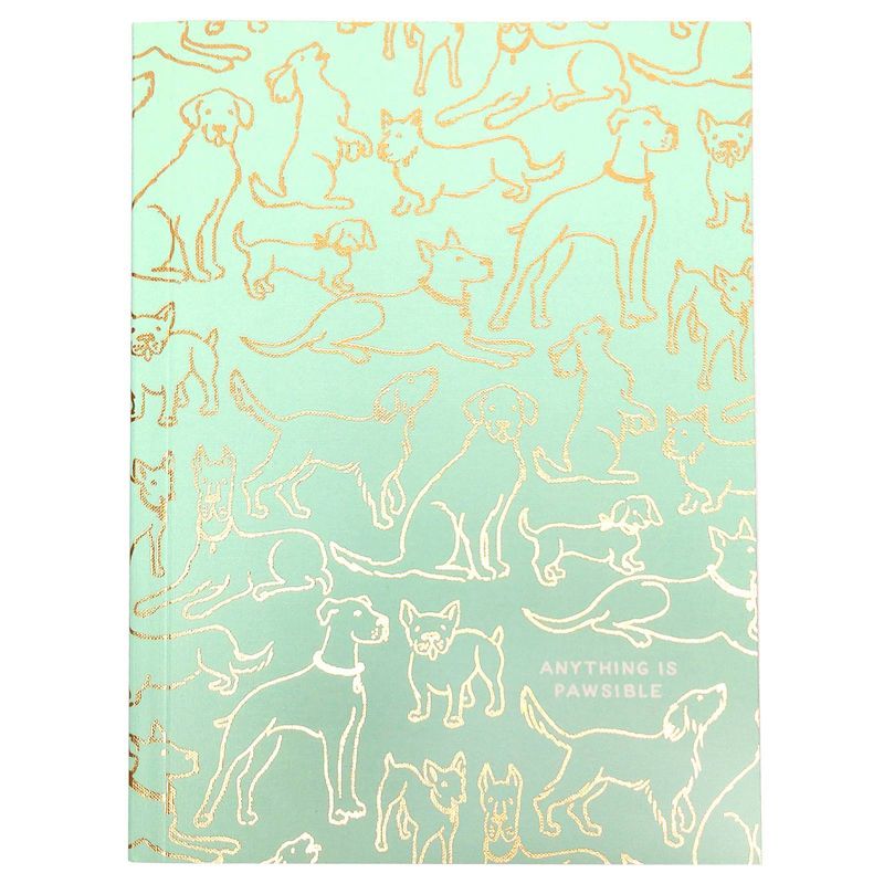 Green Inspired Dog Pet Pun Softcover Journal