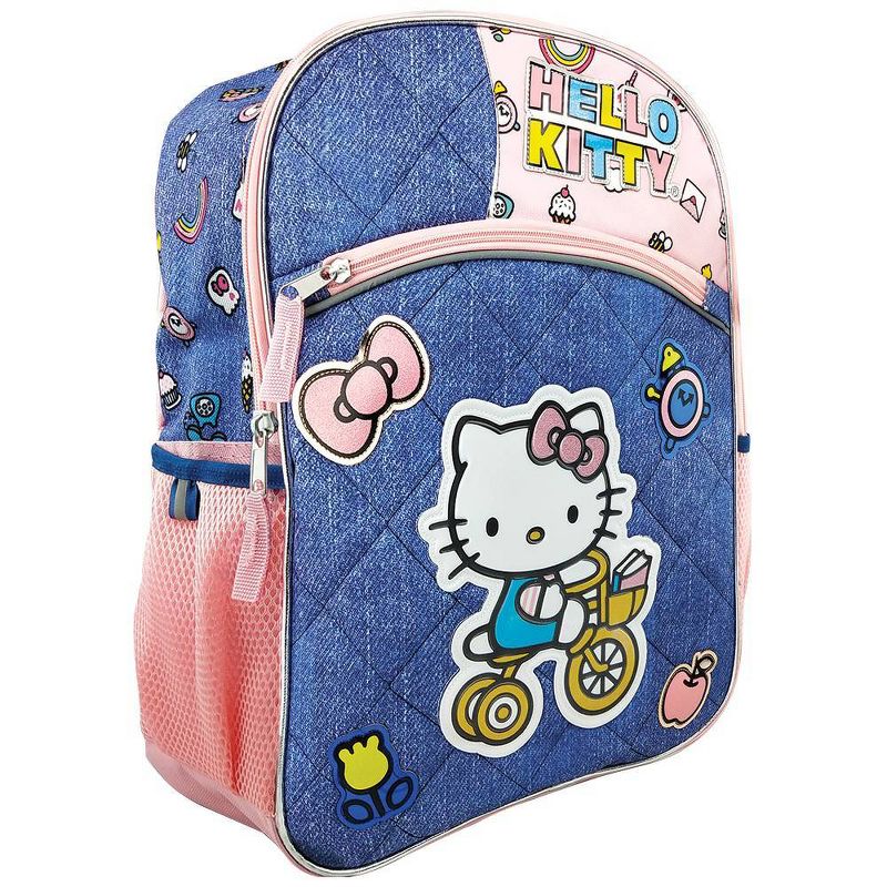 Hello Kitty 16" Kids' Deluxe Backpack - Denim Blue