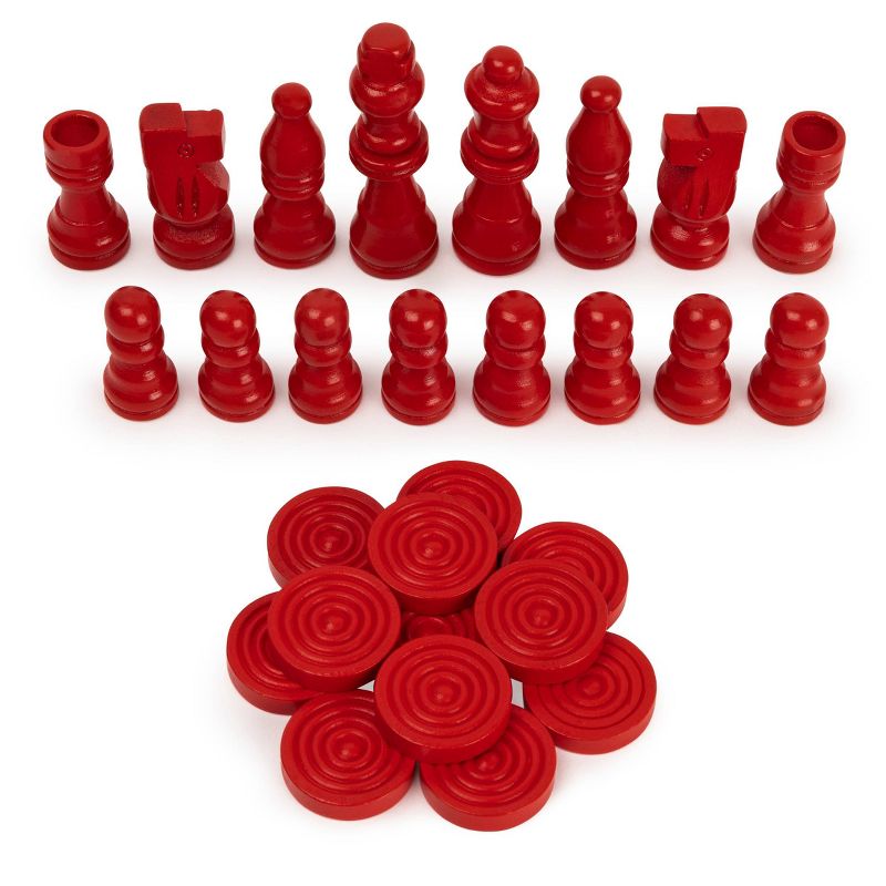 FAO Schwarz - Wood Chess, Checkers and Tic-Tac-Toe Game Set