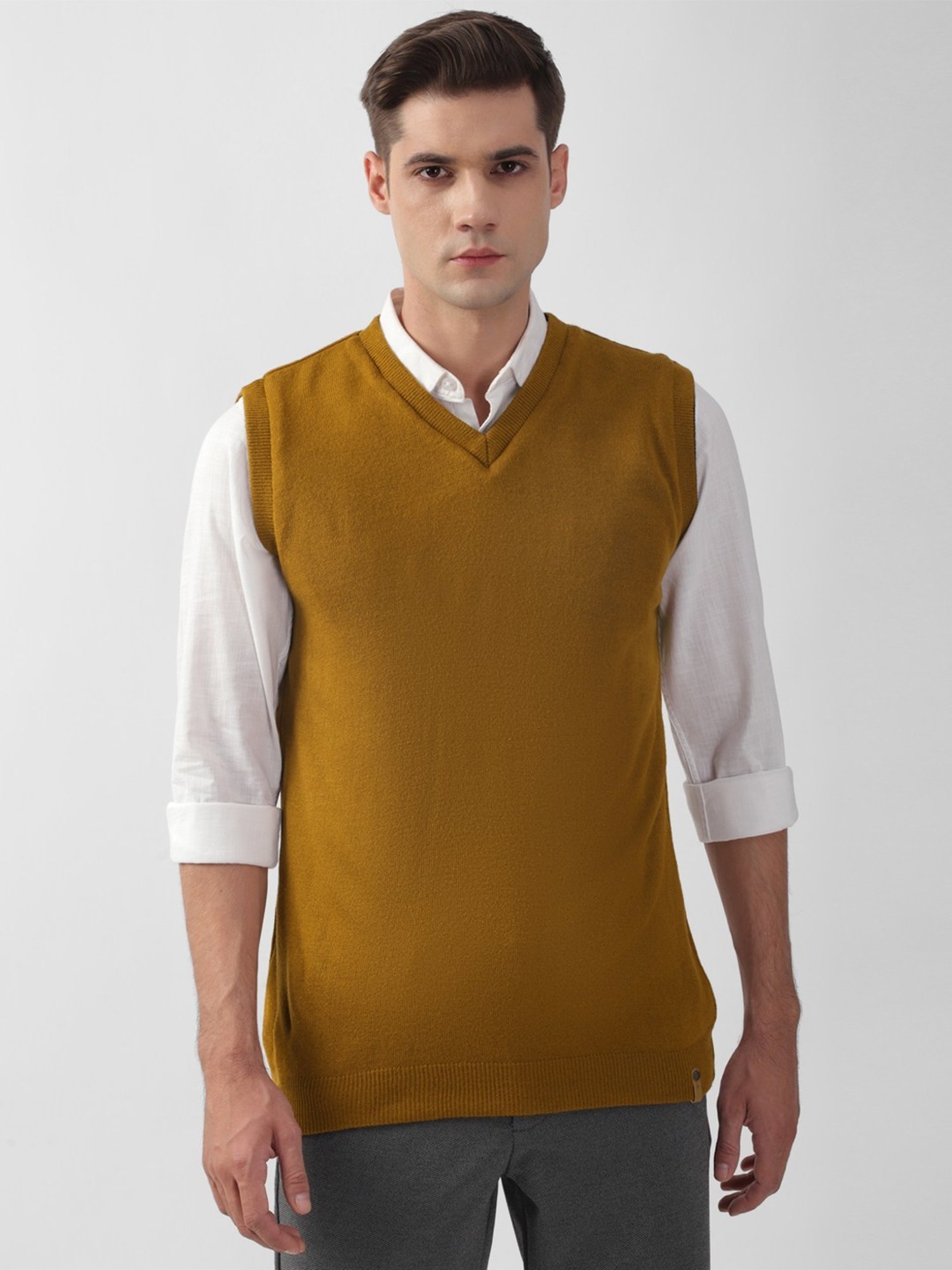 Peter England Black Regular Fit Sweater