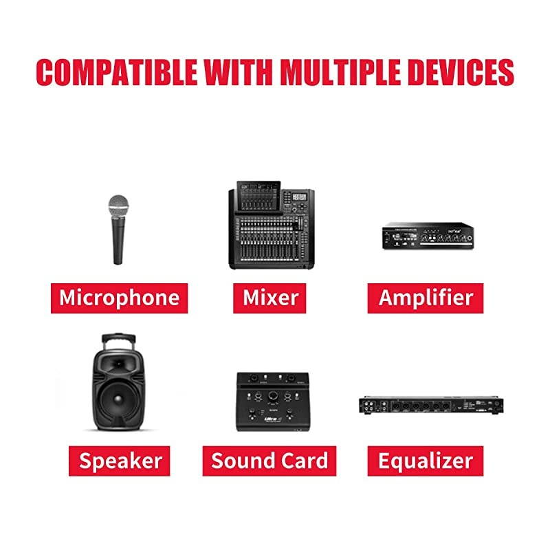 XLR Female to 1/4" TRS Cable 3ft,  Nylon Braided Microphone Cable Balanced 6.35mm (1/4 Inch) TRS to XLR Cable Heavy Duty Mic Cable