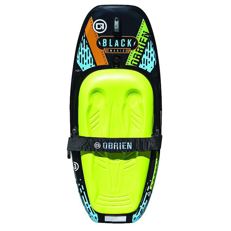 O'Brien Watersports Unisex 51.5-Inch Black Magic Water Kneeboard with Padded Adjustable Strap for Adults and Children