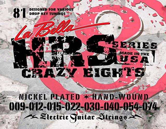 La Bella HRS-81 Crazy Eights 8 String Electric Guitar Strings 9 - 74