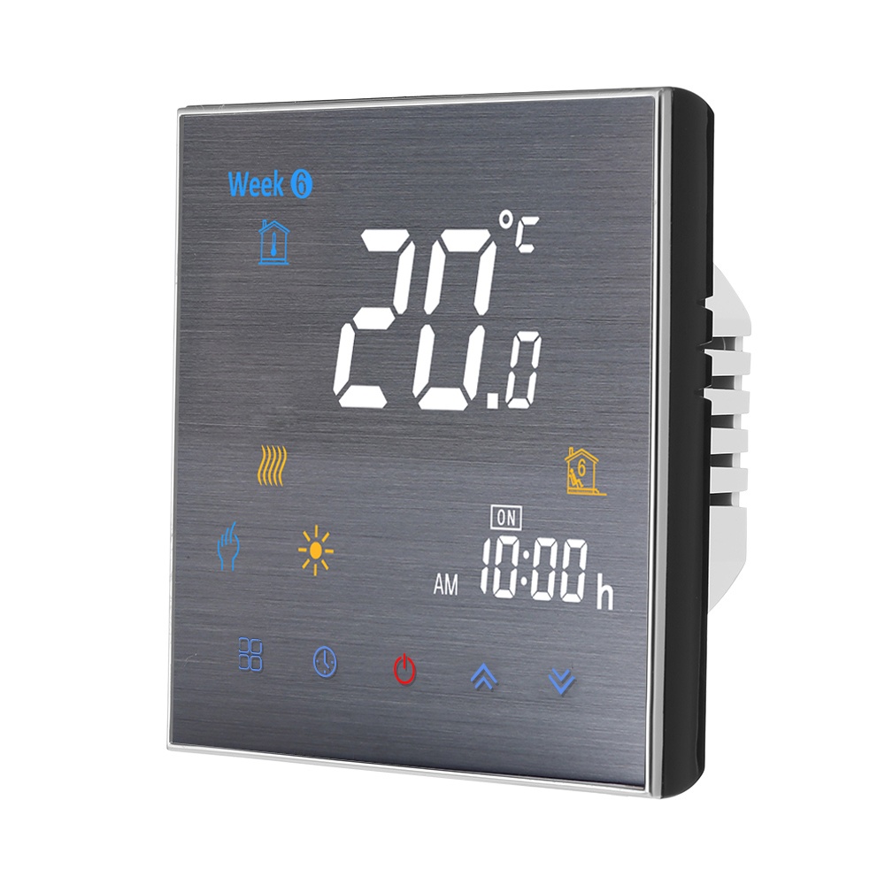 5A Water Heating Thermostat with Touchscreen LCD Display Weekly Programmable Energy Saving Temperature Controller