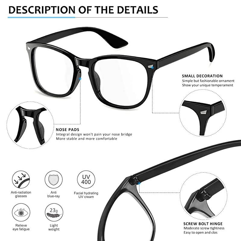 Light Blocking Glasses Computer Glasses Anti Eye Strain Headache