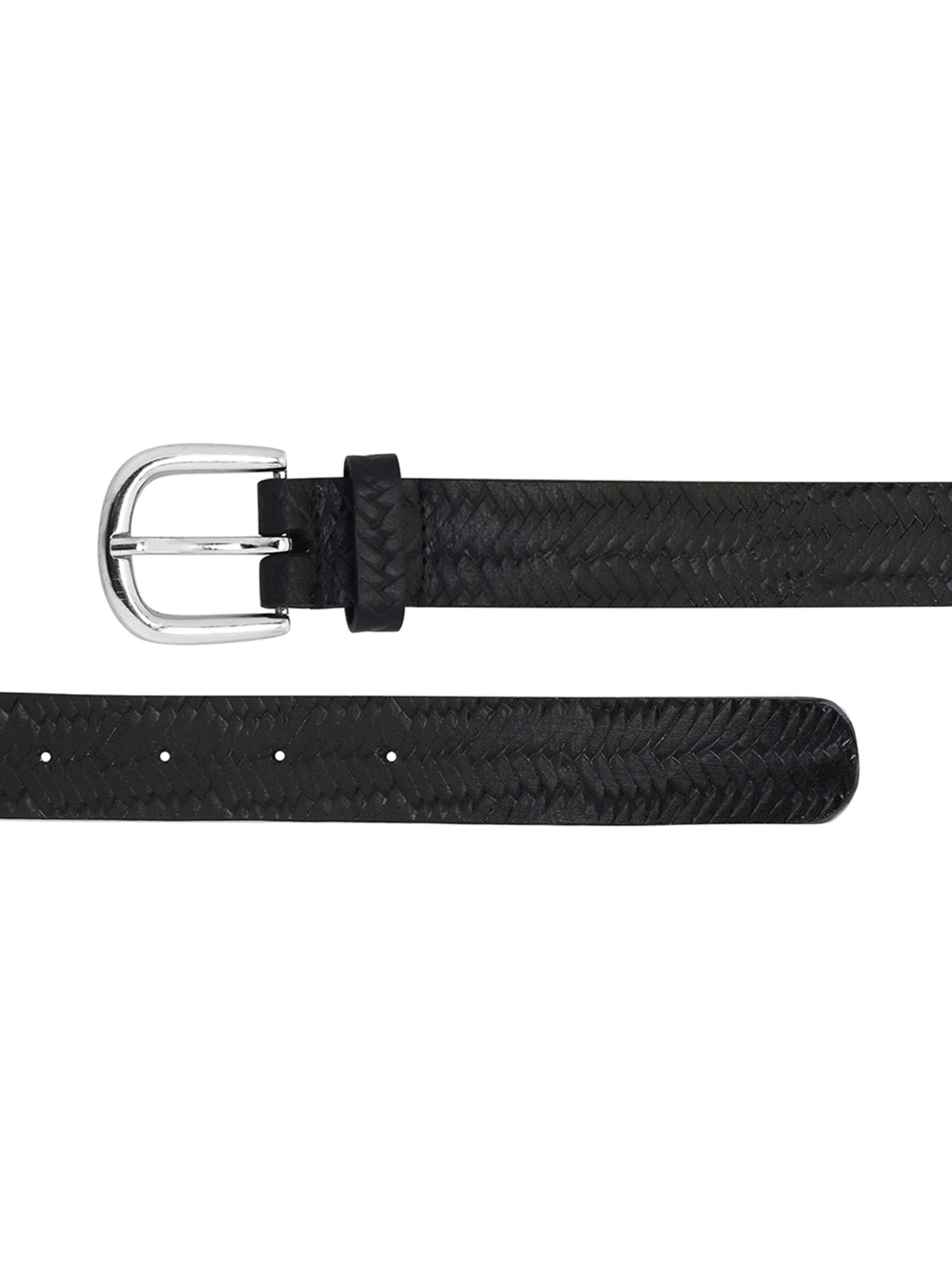 Aditi Wasan Black Leather Waist Belt for Women