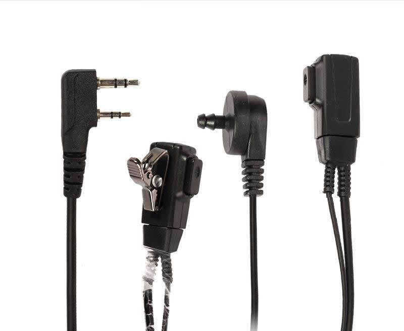 Black 80cm Eer-Hook Headset Earphone For Two Way Radio Walkie Talkie