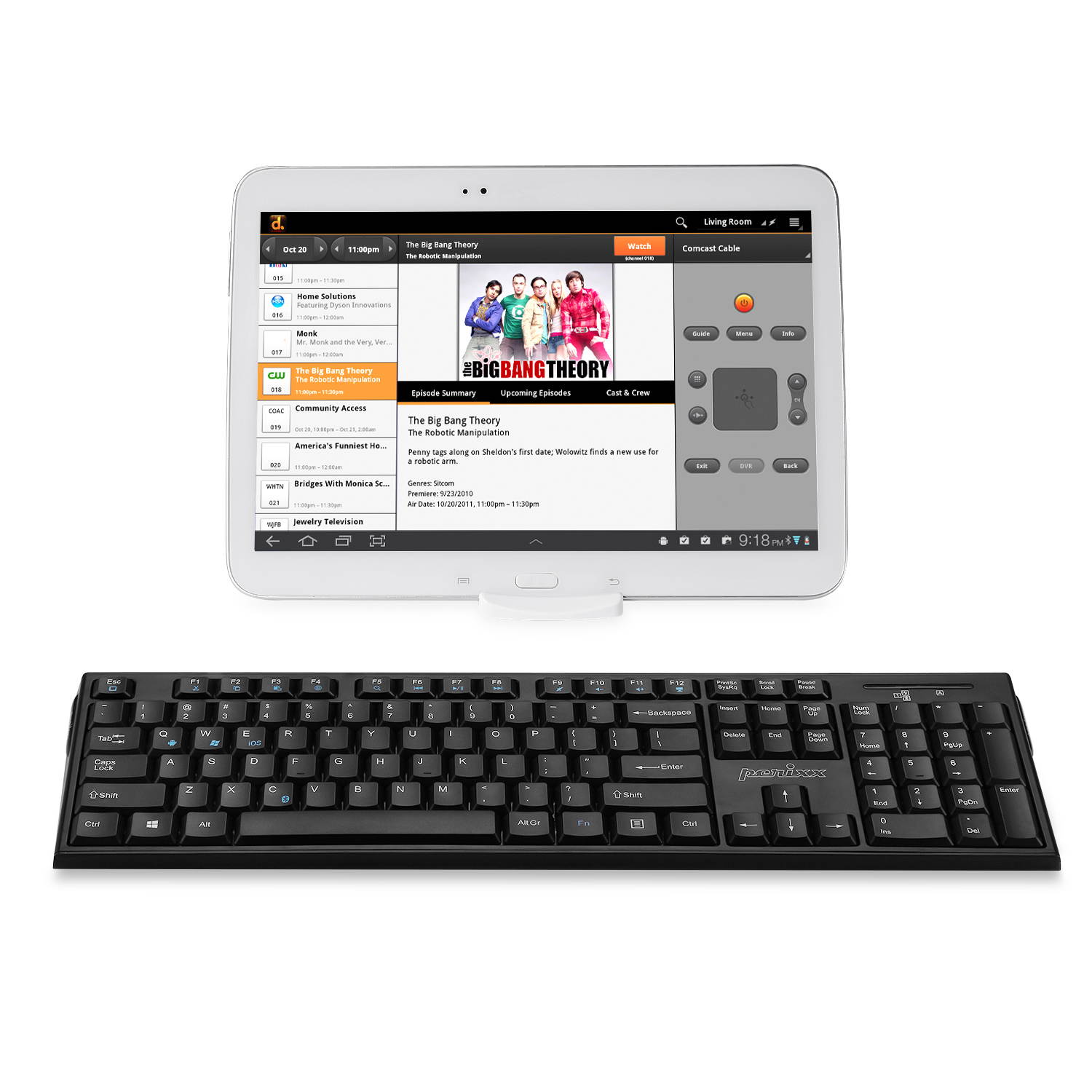Perixx PERIBOARD-810 Wireless Bluetooth Standard Keyboard for Windows iOS Android System, Full-Size Layout, Black