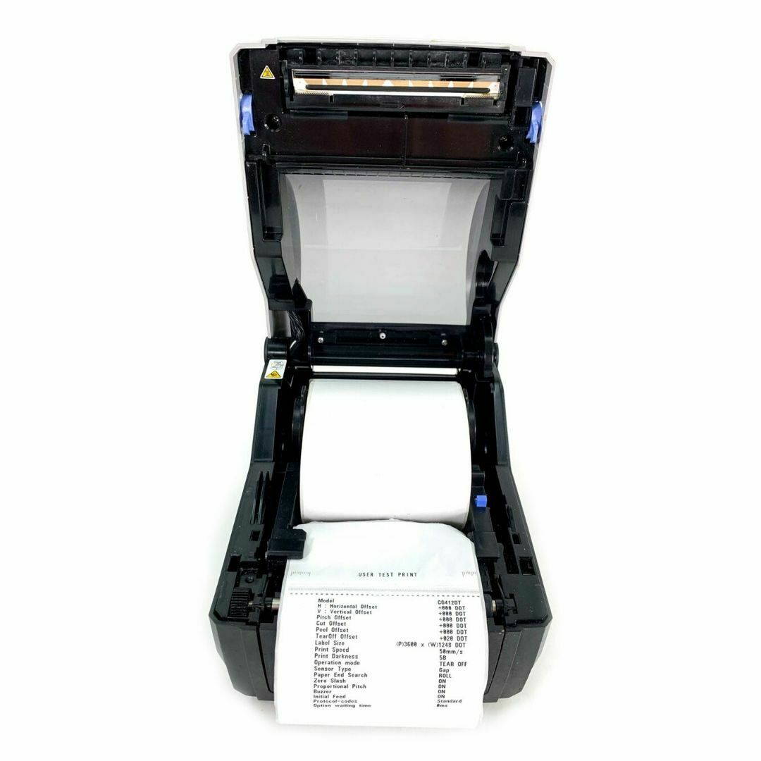 Small Portable Shipping Thermal Transfer Label Printer 4x6 SATO CG412DT LAN 300 dpi WWCG15041 NO AC Adapter