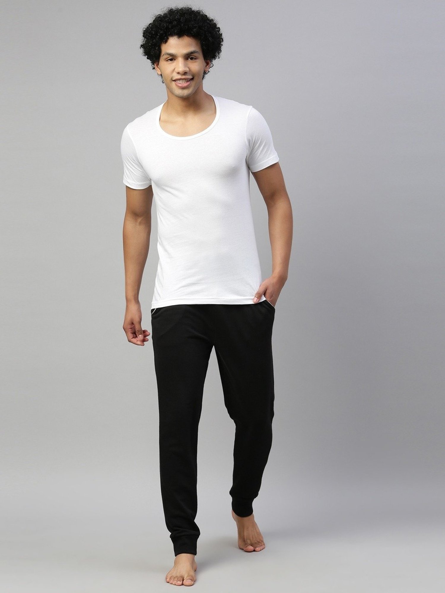 Dixcy Scott Maximus White Cotton Regular Fit Vest - Pack Of 4