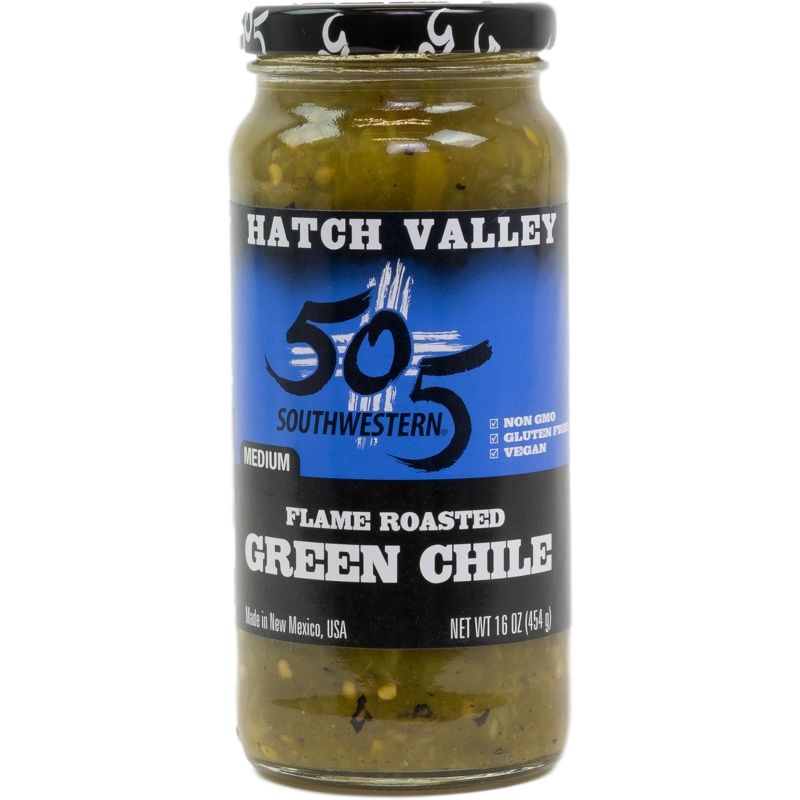 505 Southwestern Hatch Valley Flame Roasted Medium Green Chile Sauce - 16oz