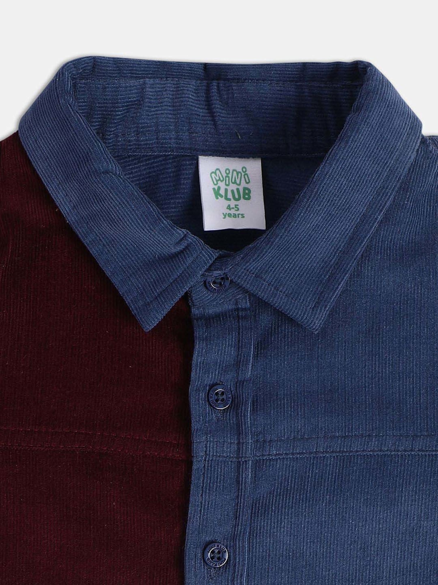 MINIKLUB Boys Blue & Brown Cotton Printed Full Sleeves Shirt