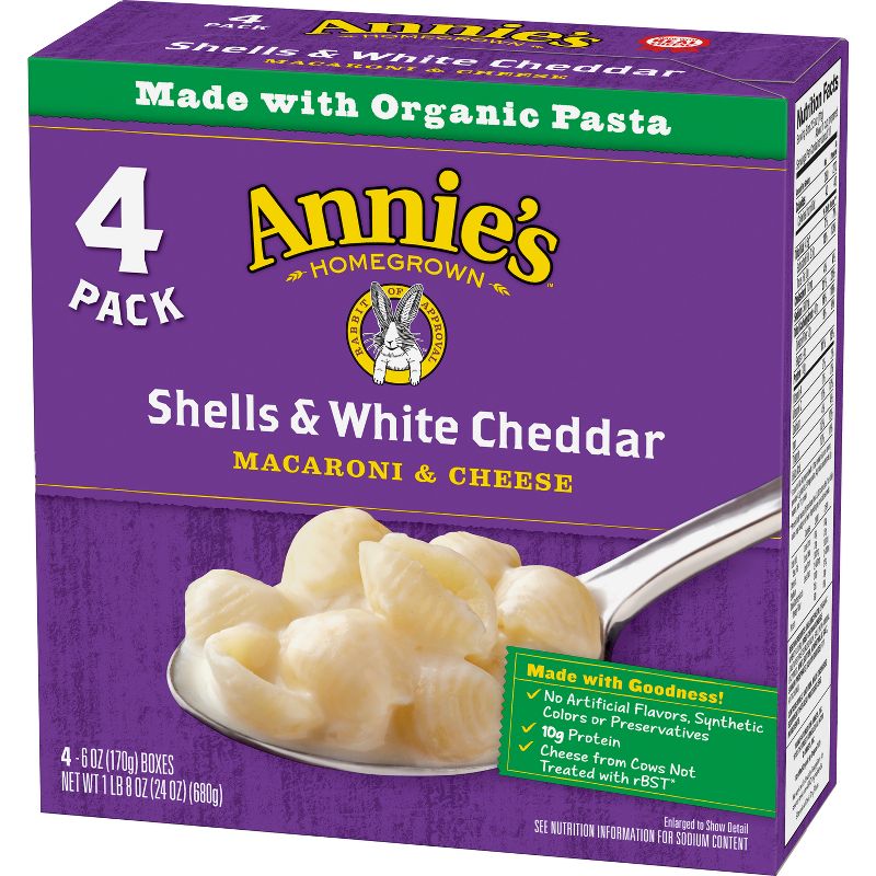 Annie's Shells & White Cheddar Macaroni & Cheese 4pk - 24oz